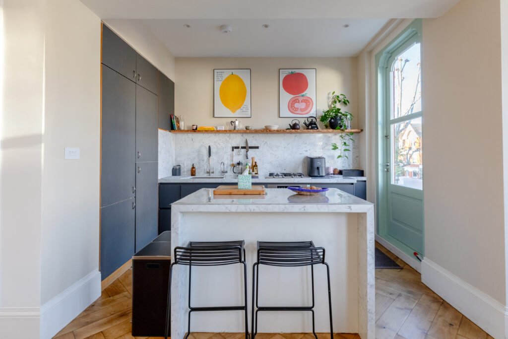 Modern designed kitchen captured for property photography